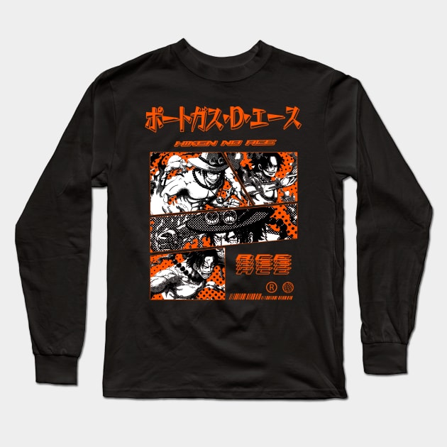 hiken no ace Long Sleeve T-Shirt by Retrostyle